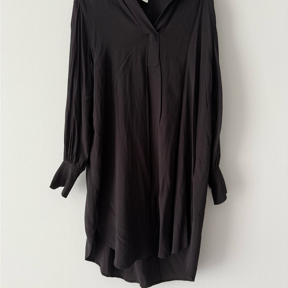 Black Long Sleeve Tunic Dress